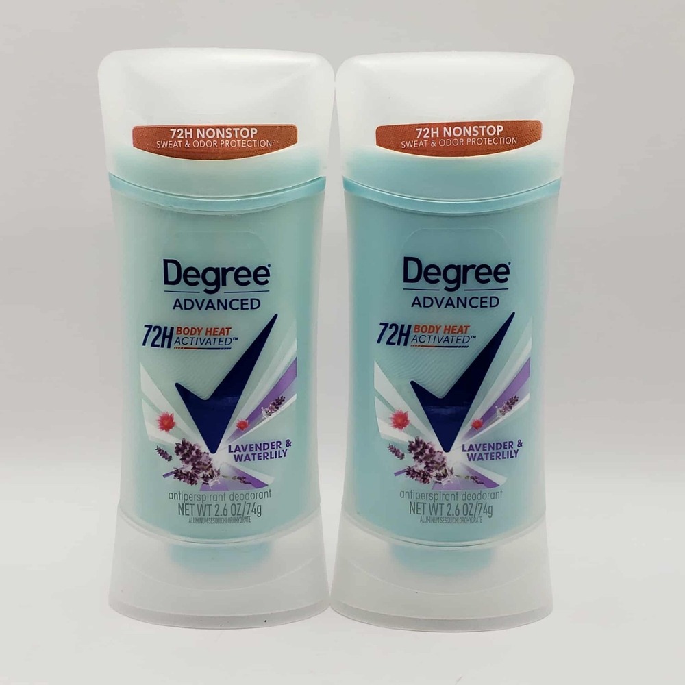 Degree Advanced Lavender & Waterlily Scent 72HR Deodorant 2.6 fl oz (Pack of 2)
